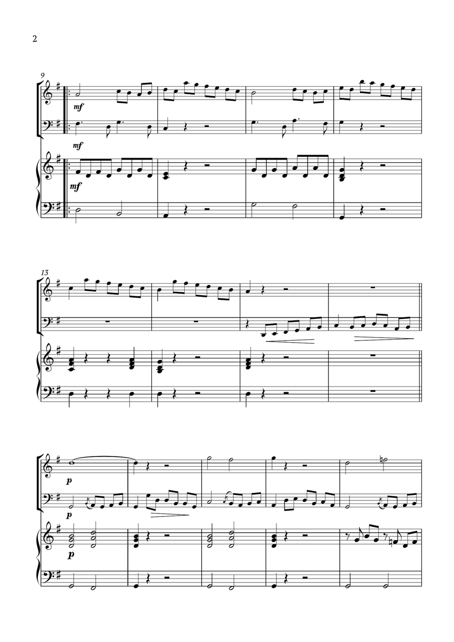 Sonatina Anh.5 Small Ensemble scores gallery preview page 2