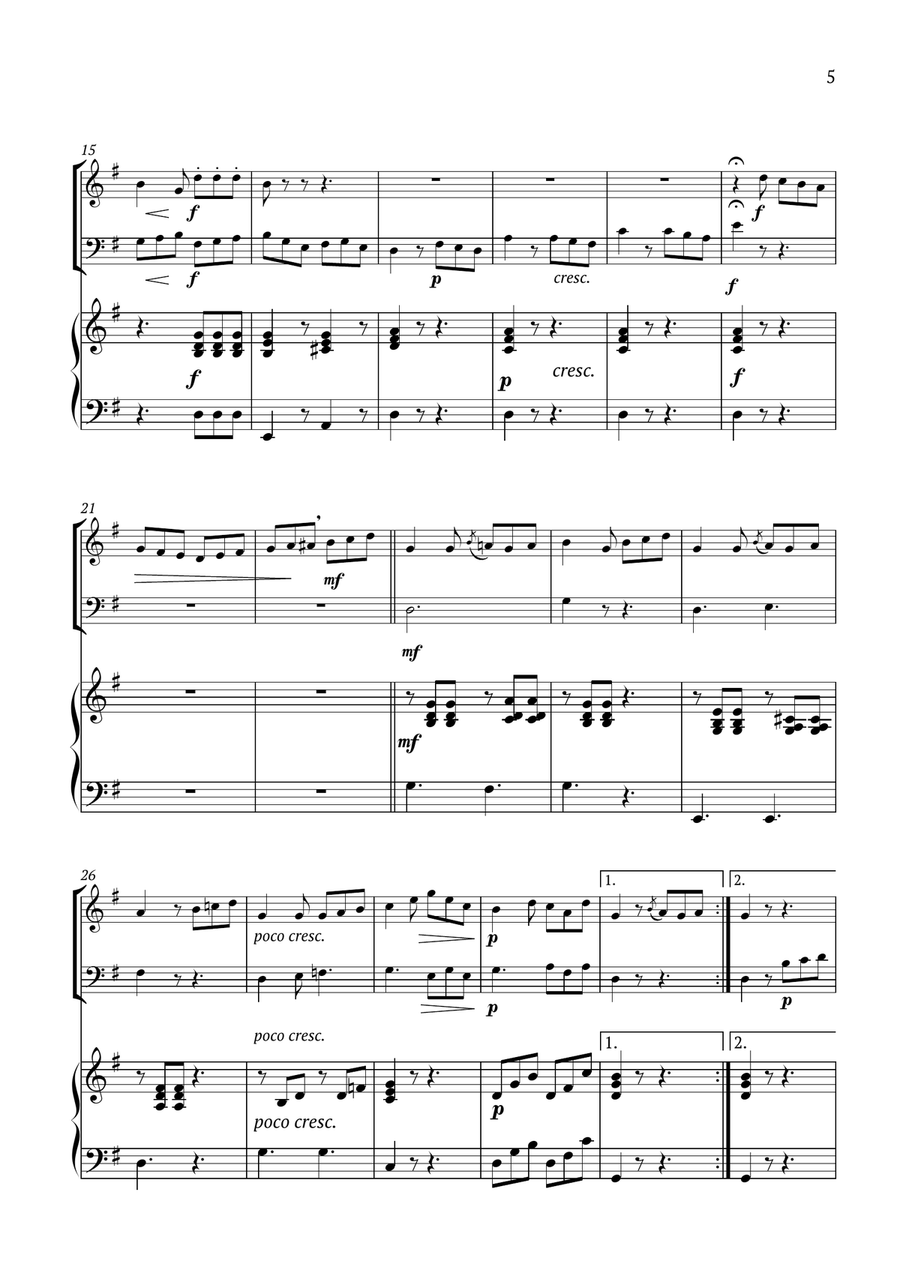 Sonatina Anh.5 Small Ensemble scores gallery preview page 5