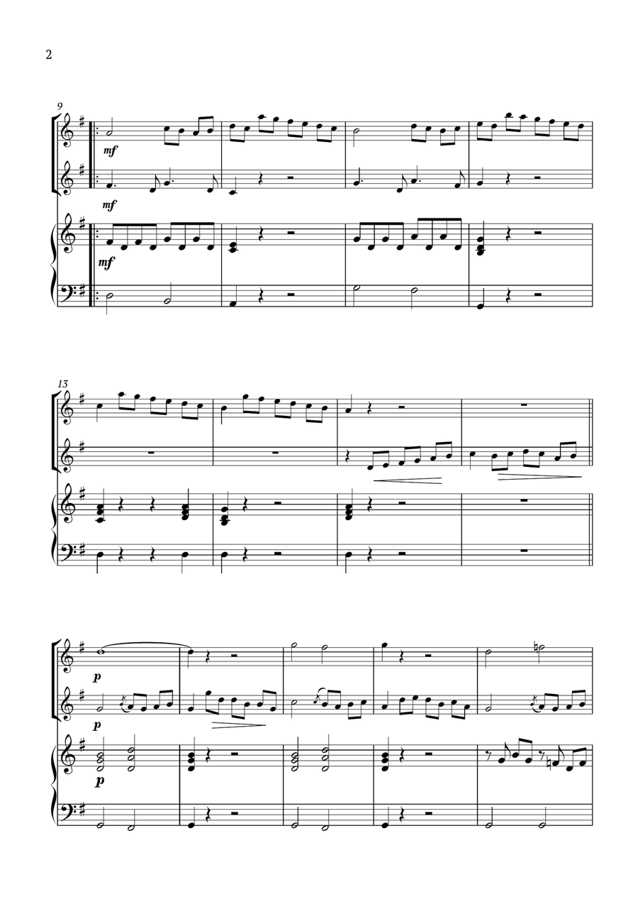 Sonatina Anh.5 Small Ensemble scores gallery preview page 2