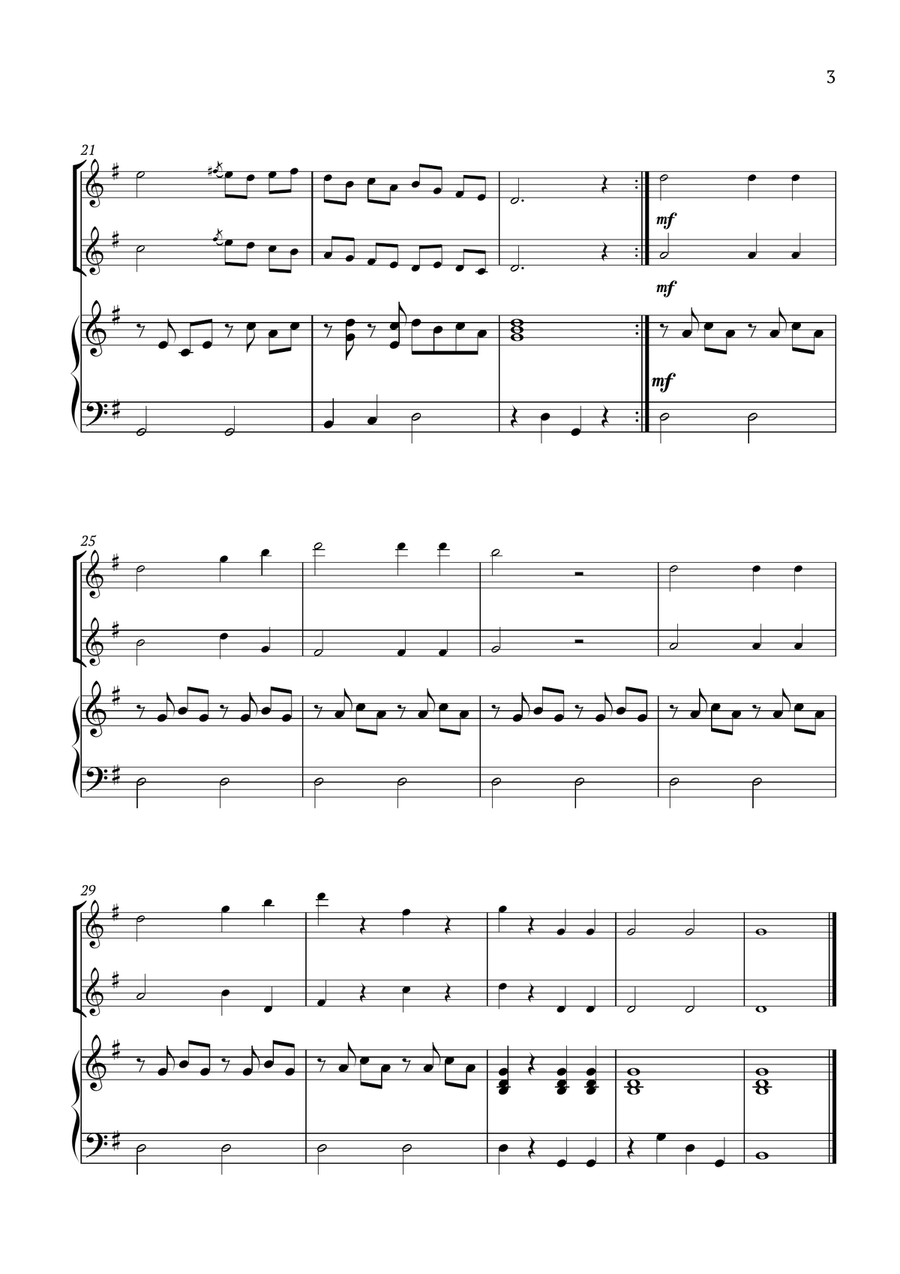 Sonatina Anh.5 Small Ensemble scores gallery preview page 3
