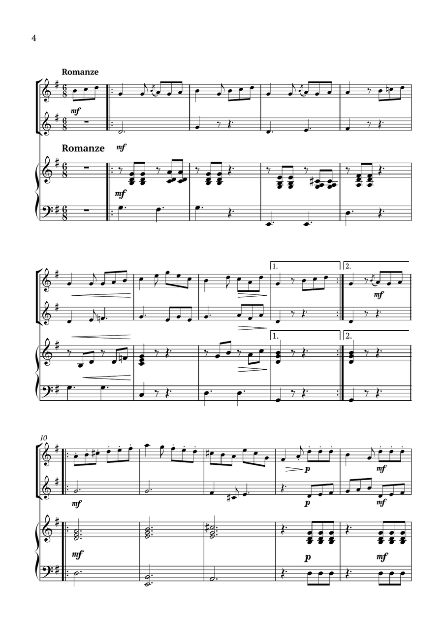 Sonatina Anh.5 Small Ensemble scores gallery preview page 4