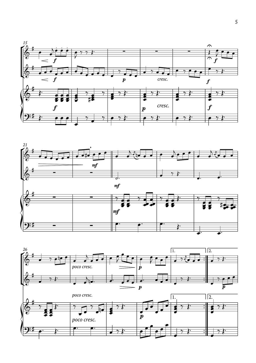 Sonatina Anh.5 Small Ensemble scores gallery preview page 5