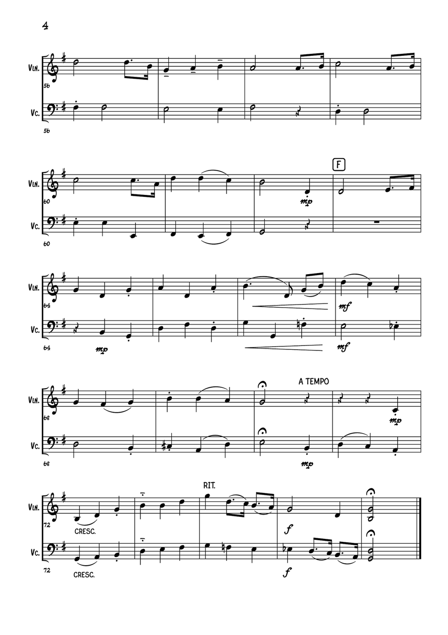To God Be The Glory To God Be The Glory String Duet scores gallery preview page 5