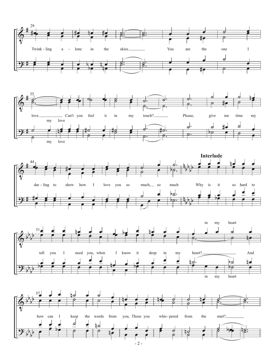 You Are The One I Love You Are The One I Love TTBB scores gallery preview page 2