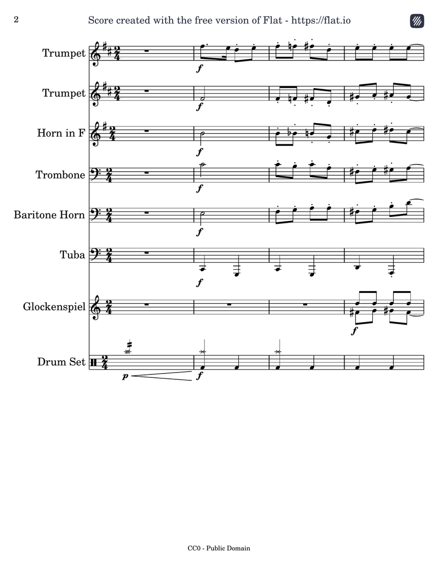 LOONEY TOONS THEME Marching Band scores gallery preview page 2