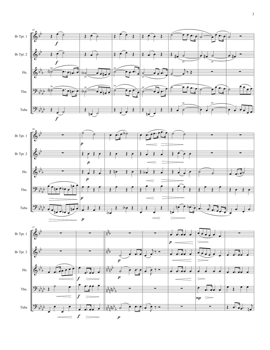 Funeral March for Brass Quintet Brass Quintet scores gallery preview page 5