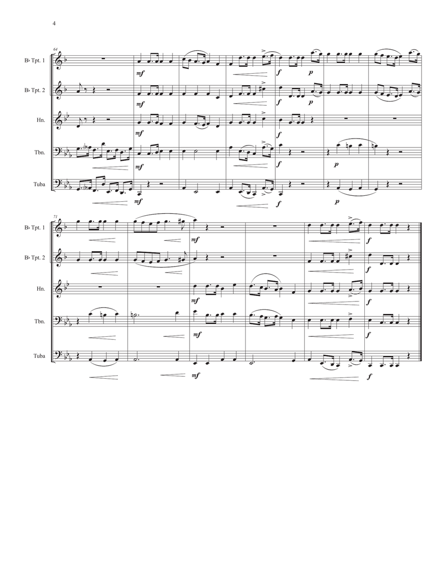 Funeral March for Brass Quintet Brass Quintet scores gallery preview page 6