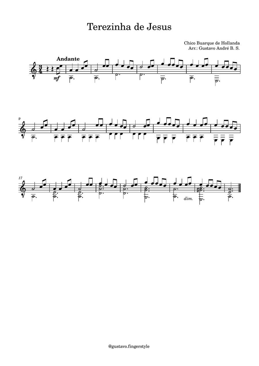 Terezinha de Jesus Terezinha de Jesus Acoustic Guitar scores gallery preview page 1