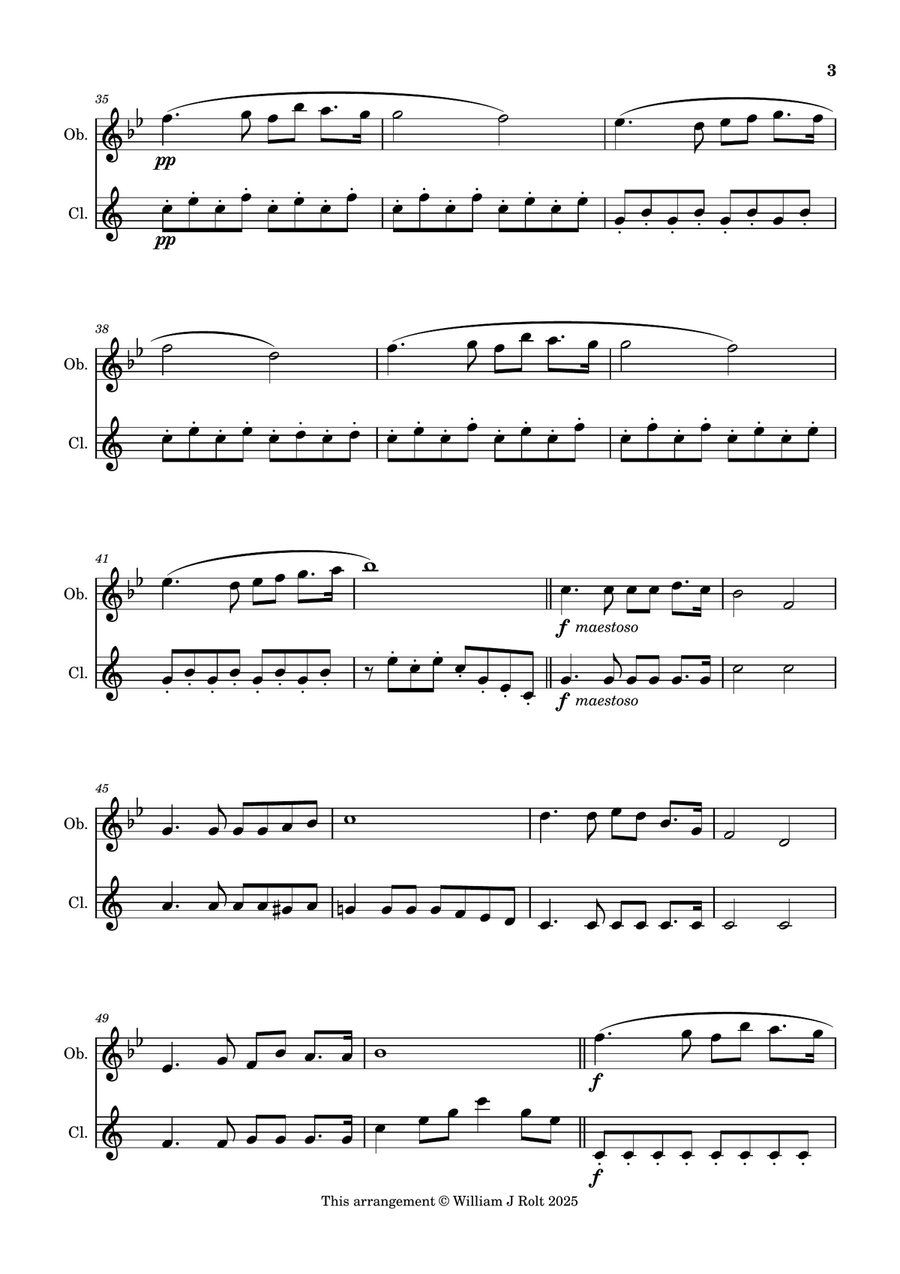 Have you any room for Jesus? (for oboe and clarinet) Woodwind Duet scores gallery preview page 3