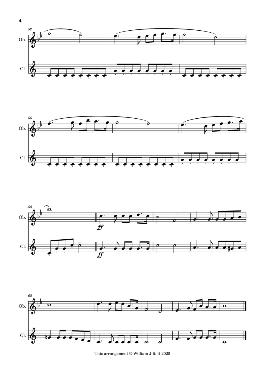 Have you any room for Jesus? (for oboe and clarinet) Woodwind Duet scores gallery preview page 4