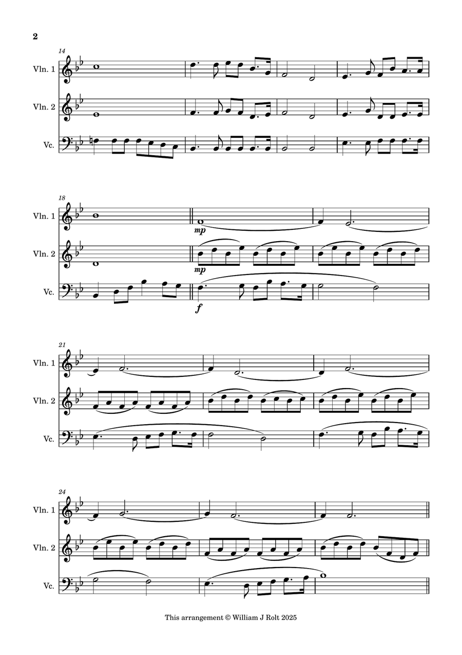 Have you any room for Jesus? (for string trio) String Trio scores gallery preview page 2