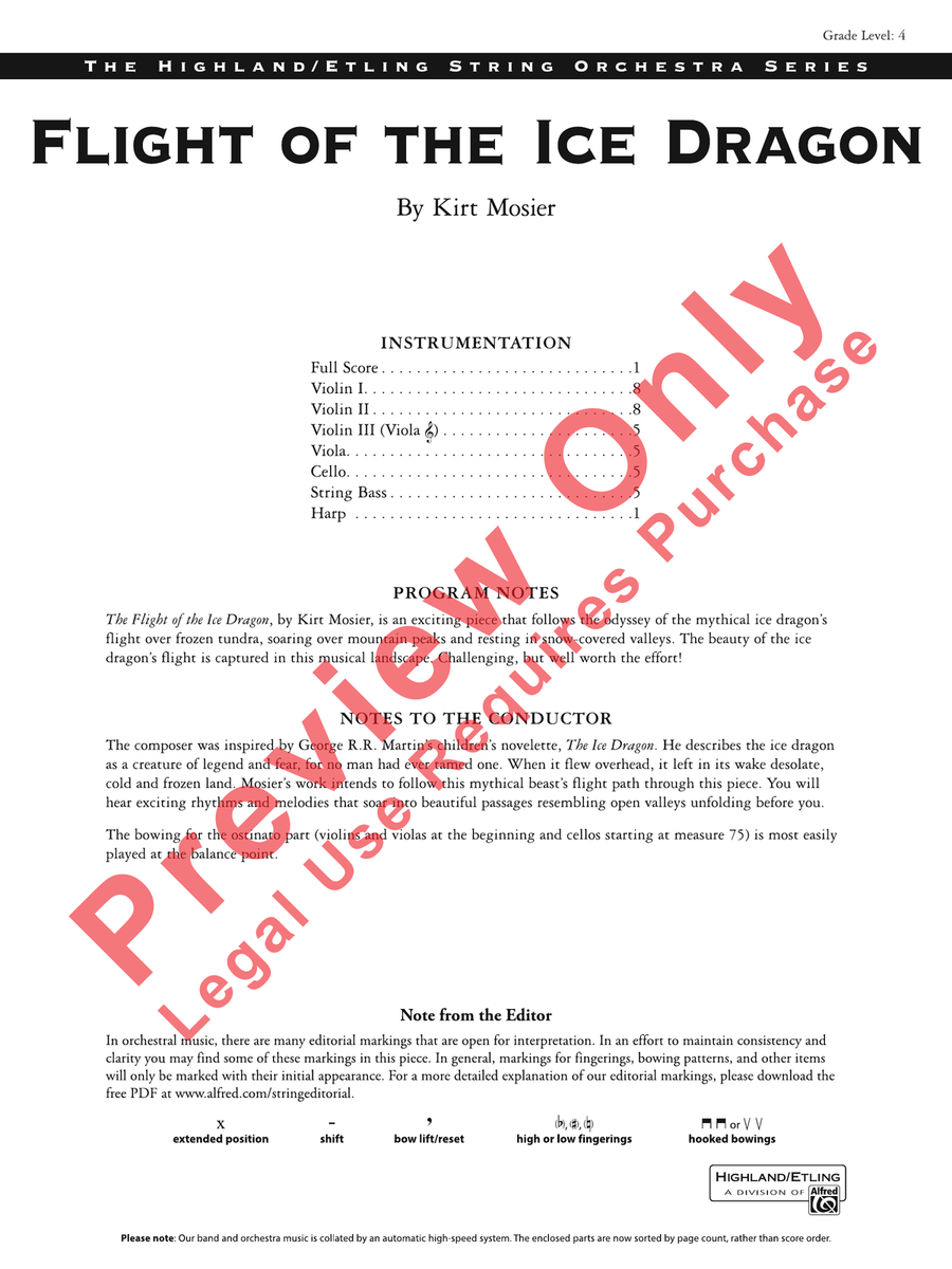 Flight of the Ice Dragon Flight of the Ice Dragon String Orchestra scores gallery preview page 2