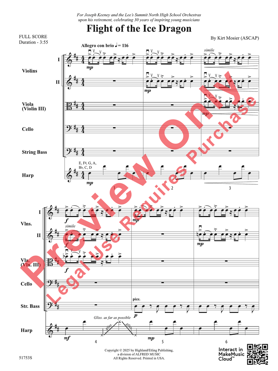 Flight of the Ice Dragon Flight of the Ice Dragon String Orchestra scores gallery preview page 3