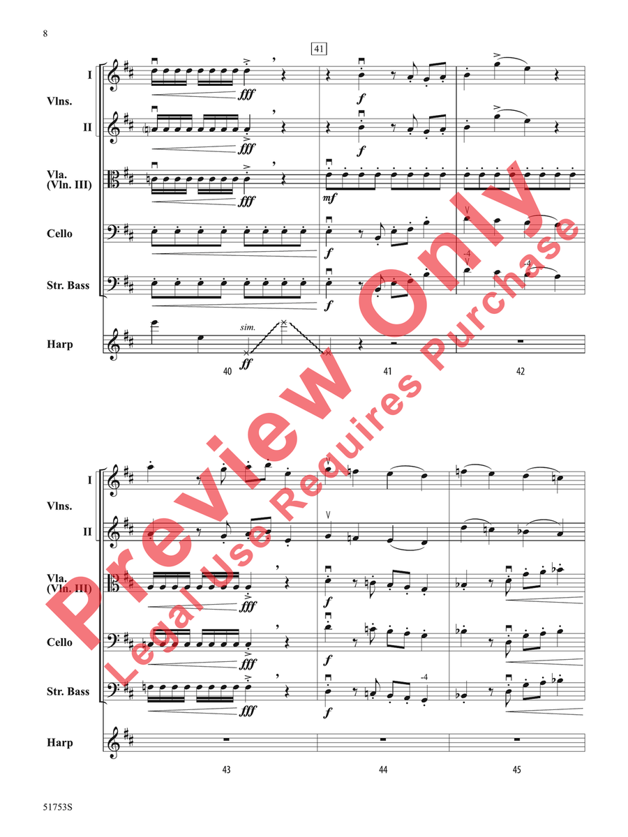 Flight of the Ice Dragon Flight of the Ice Dragon String Orchestra scores gallery preview page 9