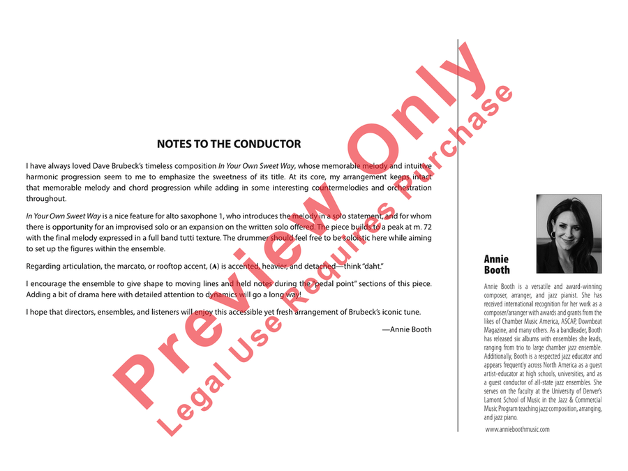 In Your Own Sweet Way In Your Own Sweet Way Jazz Ensemble scores gallery preview page 3