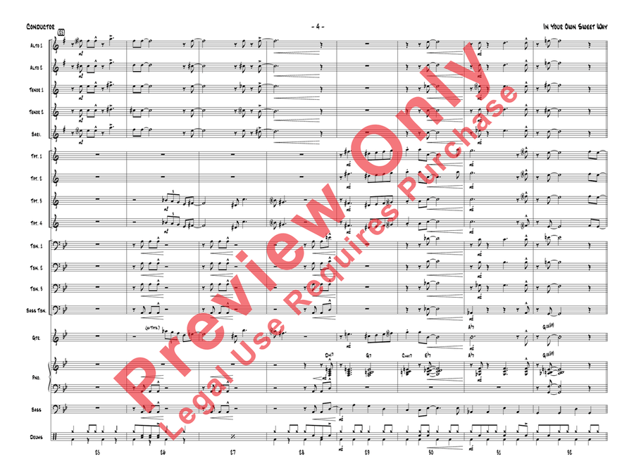 In Your Own Sweet Way In Your Own Sweet Way Jazz Ensemble scores gallery preview page 7