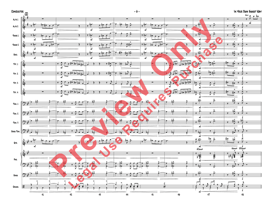 In Your Own Sweet Way In Your Own Sweet Way Jazz Ensemble scores gallery preview page 9