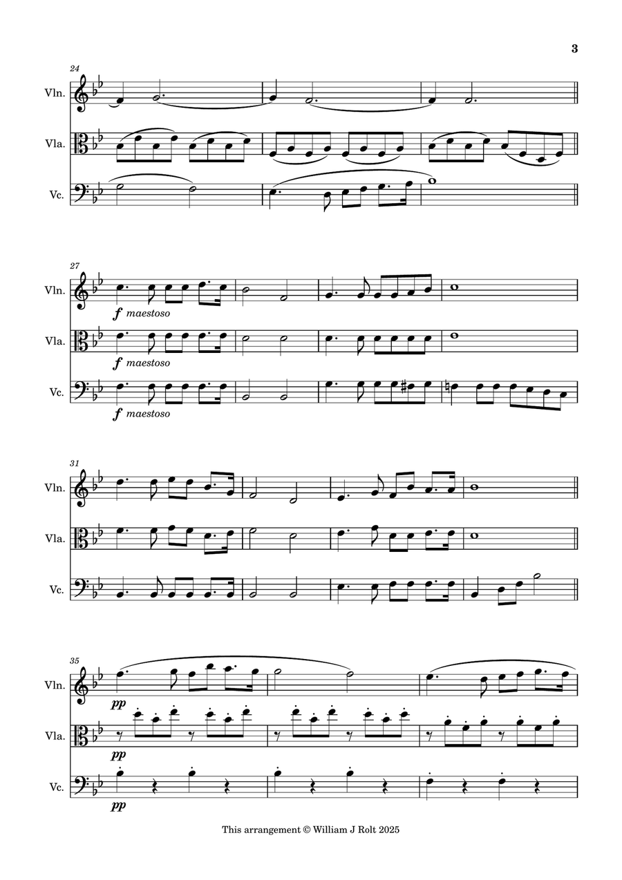 Have you any room for Jesus? (for string trio) String Trio scores gallery preview page 3