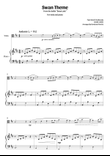 Swan Theme (viola and piano – clean sheet music)