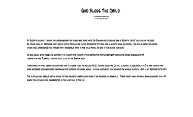 God Bless' The Child - Score Only