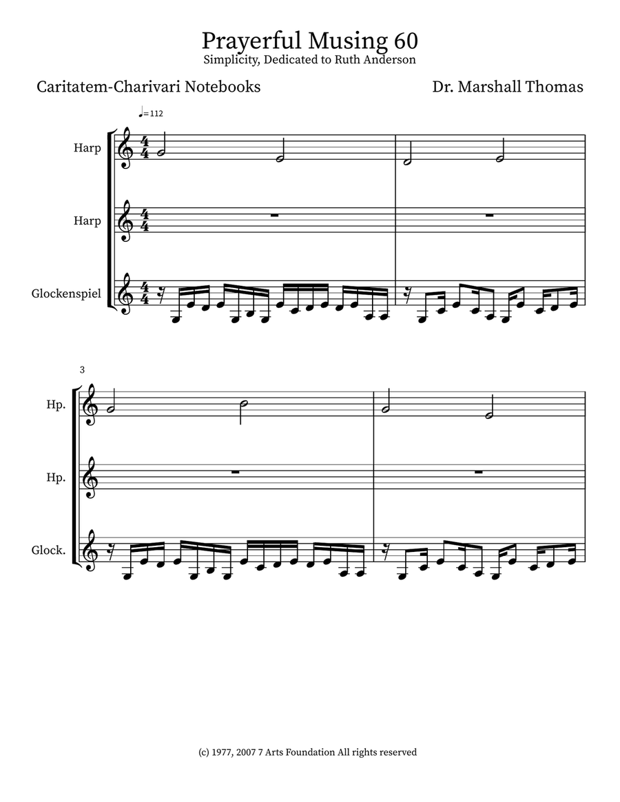 Prayerful Musing 60 Prayerful Musing 60 Small Ensemble scores gallery preview page 1