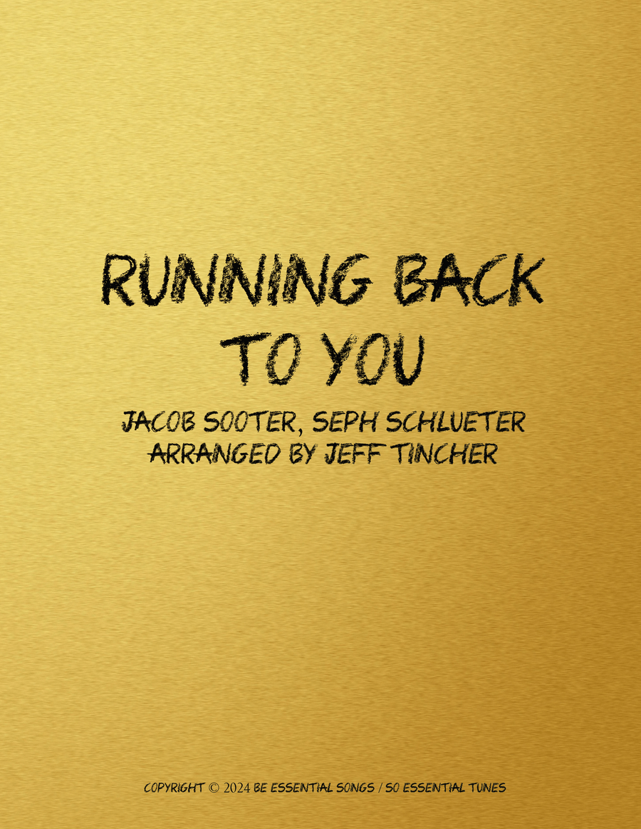 Running Back To You Running Back To You Piano, Vocal scores gallery preview page 1