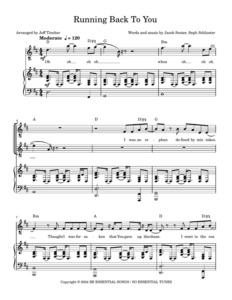 Running Back To You Running Back To You Piano, Vocal scores gallery preview page 2