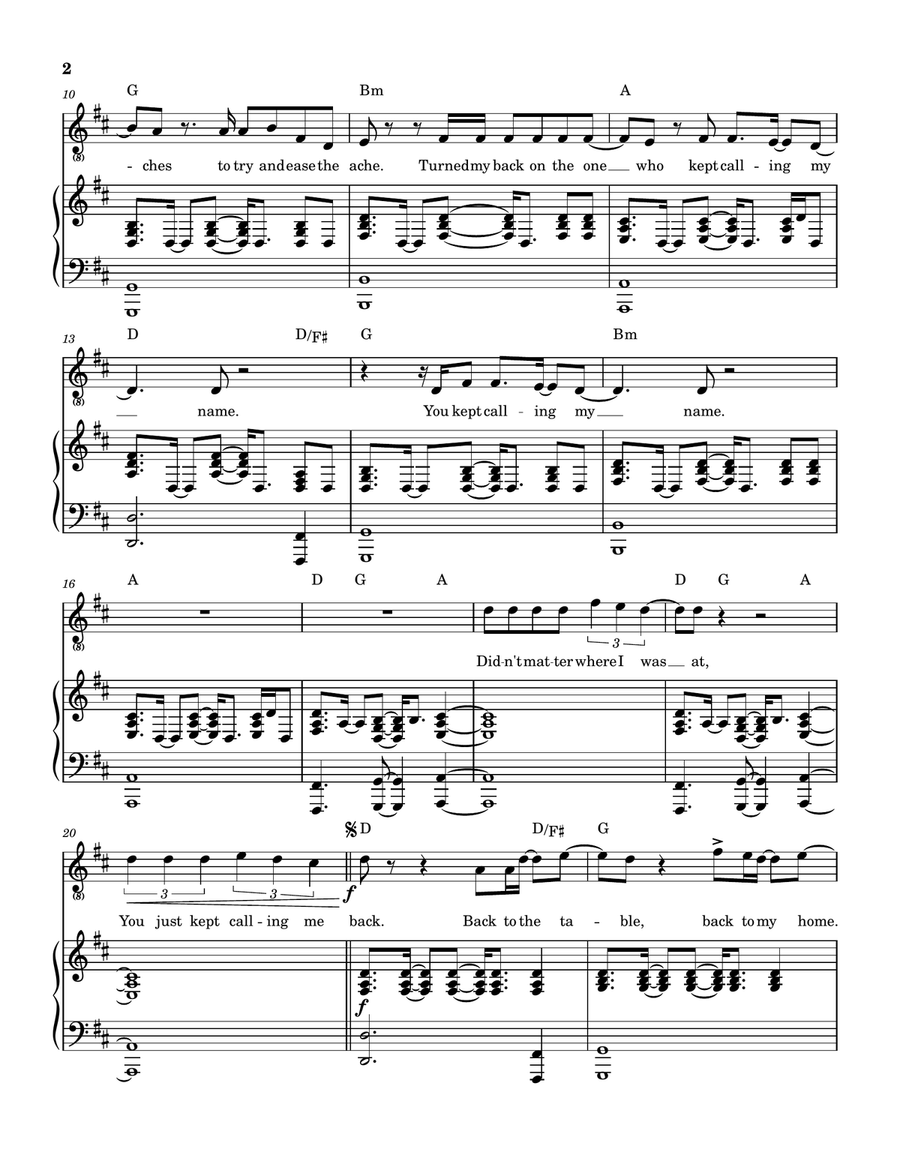 Running Back To You Running Back To You Piano, Vocal scores gallery preview page 3