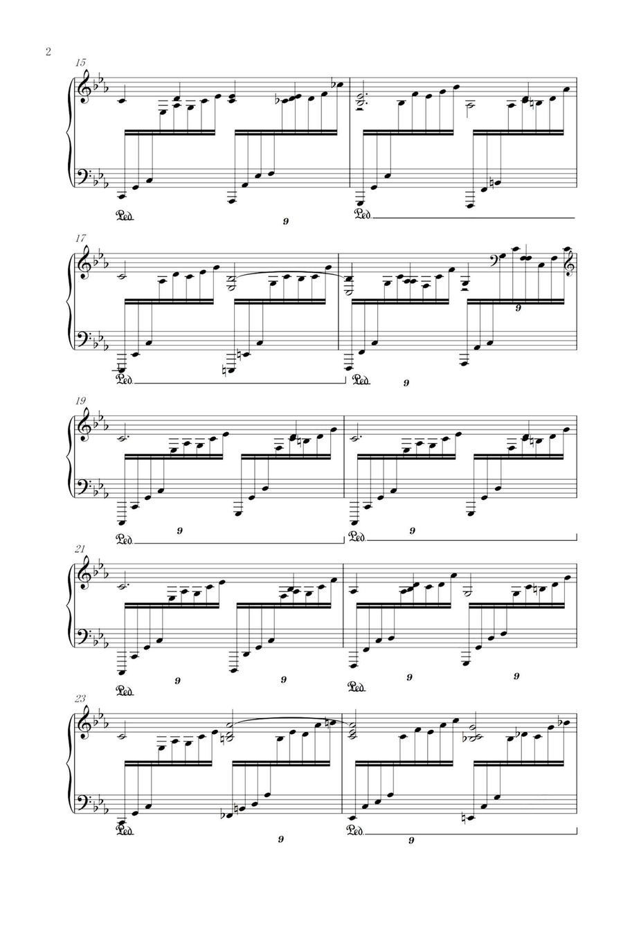 Piano Concerto No.2 in c minor Op.18 Mov 1 - Sergei Rachmaninoff Piano Solo scores gallery preview page 2