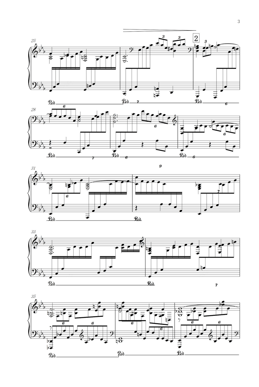 Piano Concerto No.2 in c minor Op.18 Mov 1 - Sergei Rachmaninoff Piano Solo scores gallery preview page 3