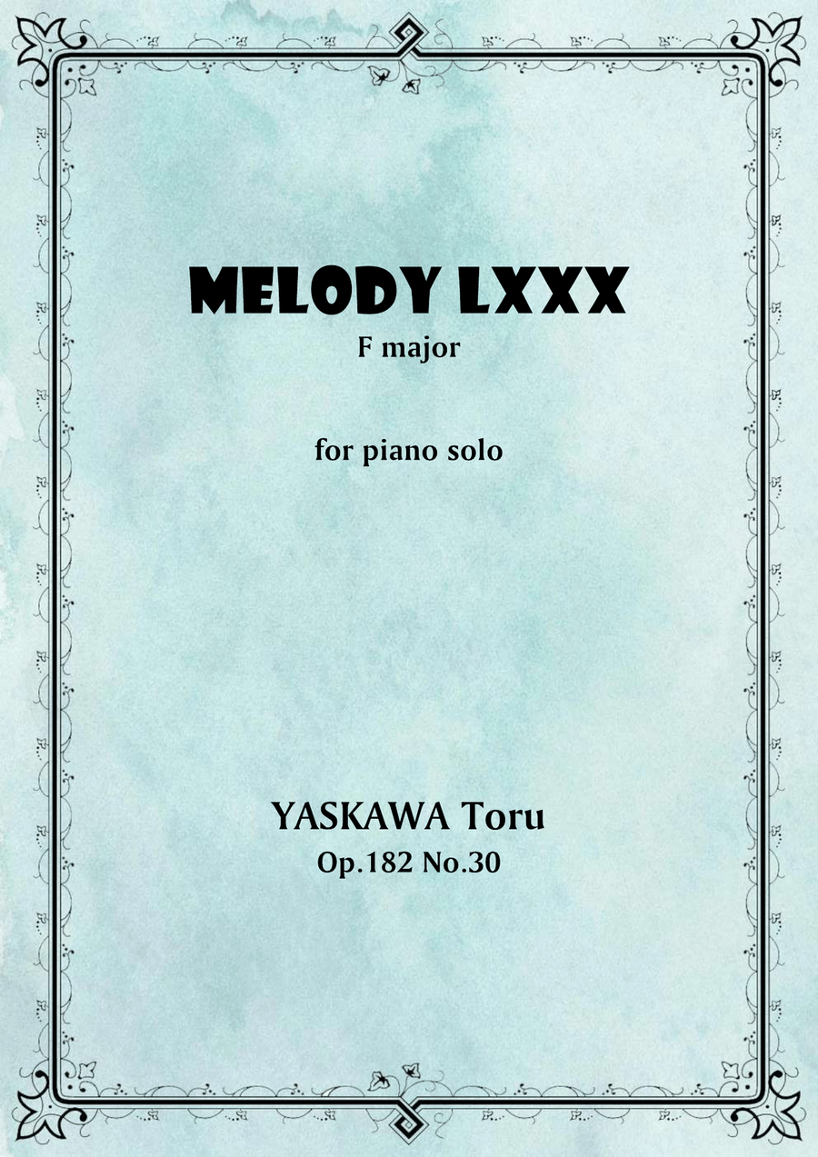 Melody No.80, F major, Op.182 No.30 Piano Solo scores gallery preview page 1