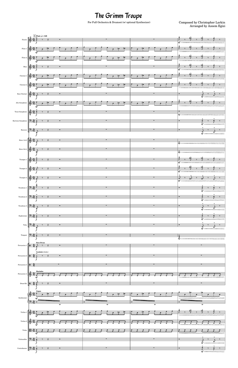The Grimm Troupe The Grimm Troupe Full Orchestra scores gallery preview page 1