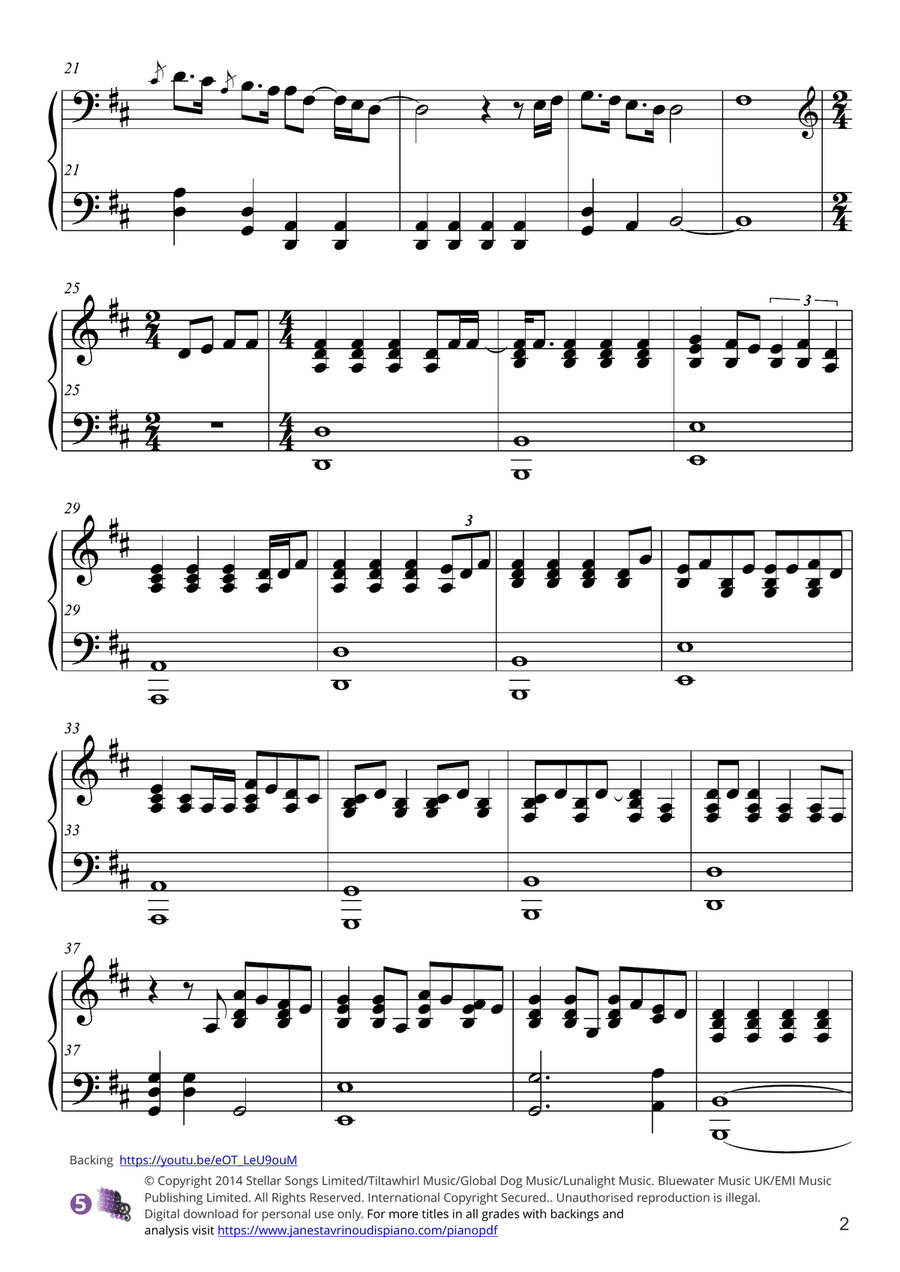 Jealous Piano Solo scores gallery preview page 2