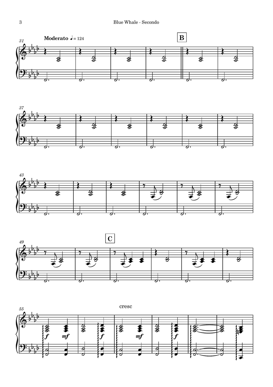 Blue Whale Blue Whale 1 Piano, 4-Hands scores gallery preview page 4