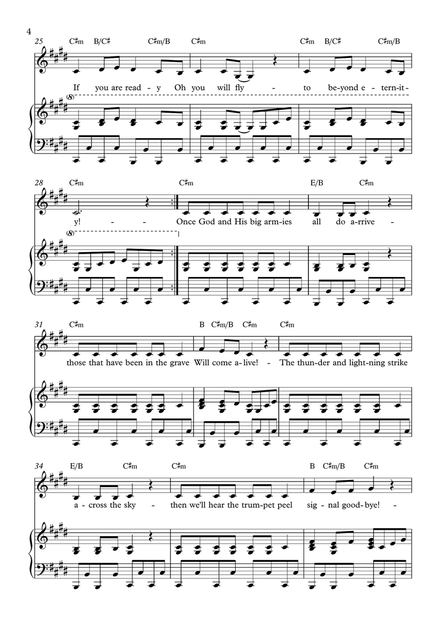 He's Coming Back He's Coming Back Piano, Vocal scores gallery preview page 4