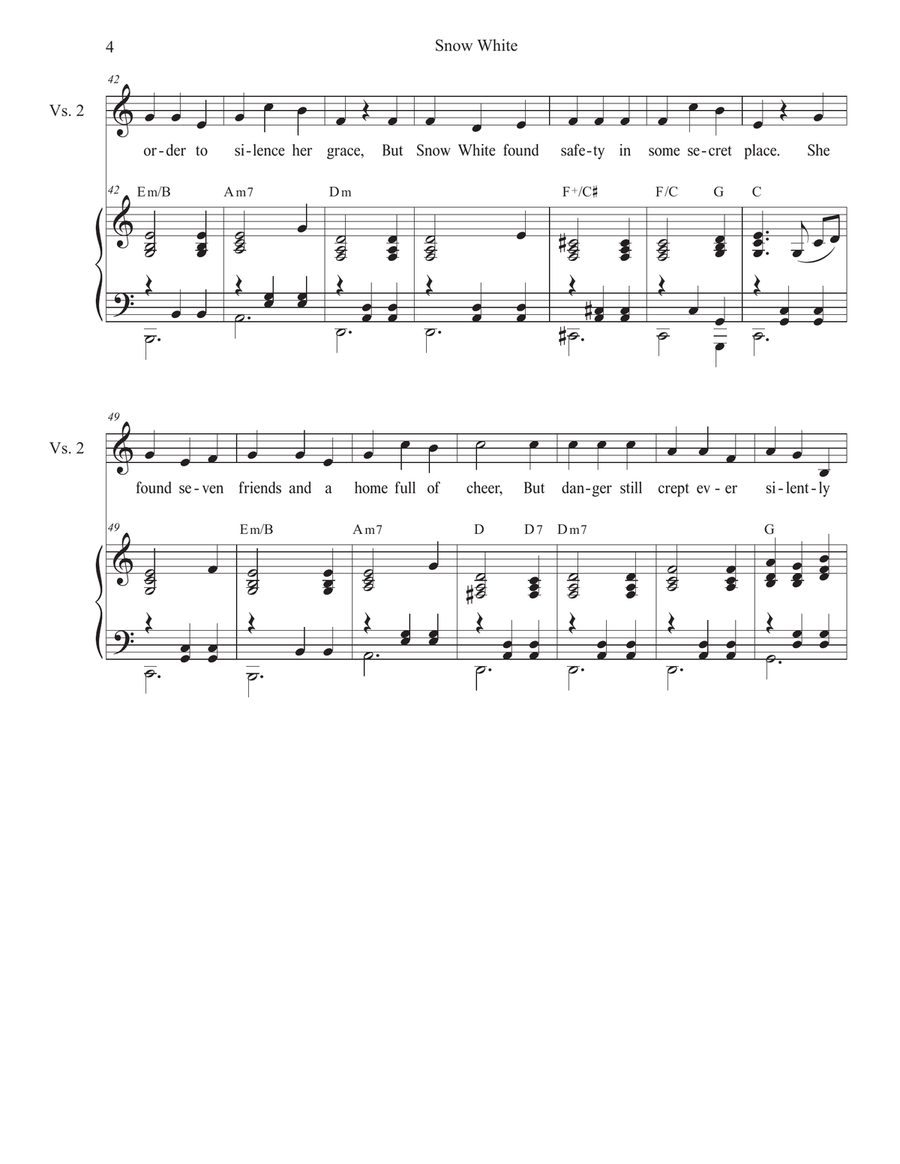 Snow White (2-part choir - (TB) TB scores gallery preview page 4