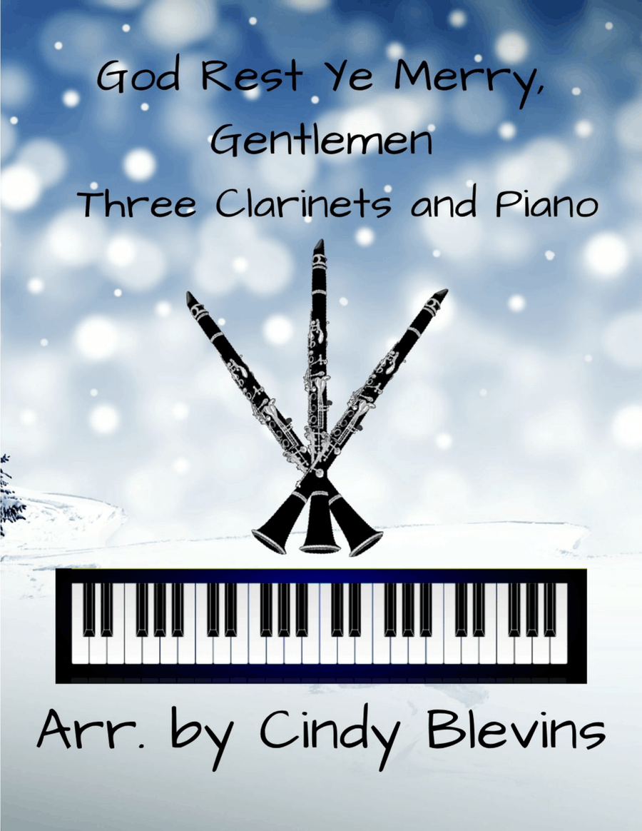God Rest Ye Merry, Gentlemen, for Three Clarinets and Piano Small Ensemble scores gallery preview page 1