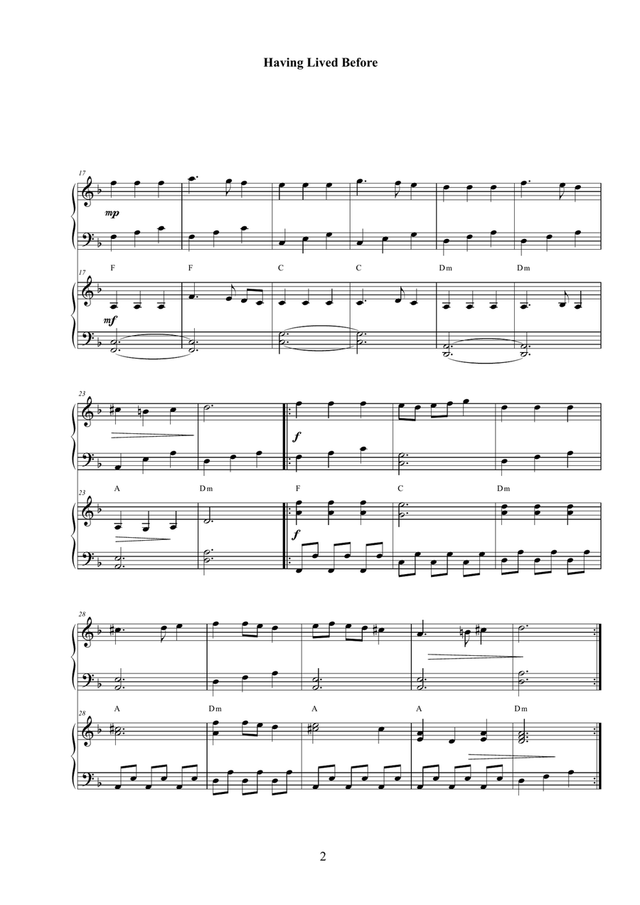 Having Lived Before Having Lived Before Chamber Music scores gallery preview page 3