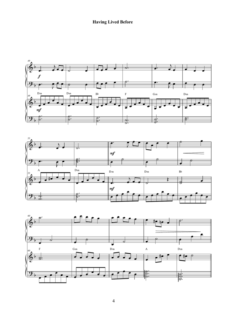 Having Lived Before Having Lived Before Chamber Music scores gallery preview page 5