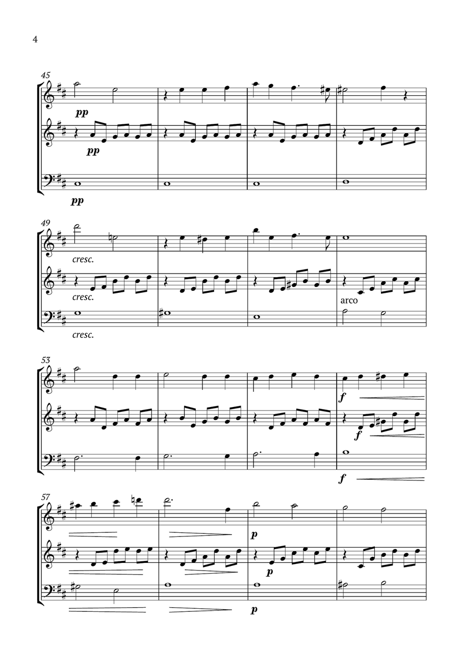 Song Without Words Op.62 No.1 Woodwind Trio scores gallery preview page 4