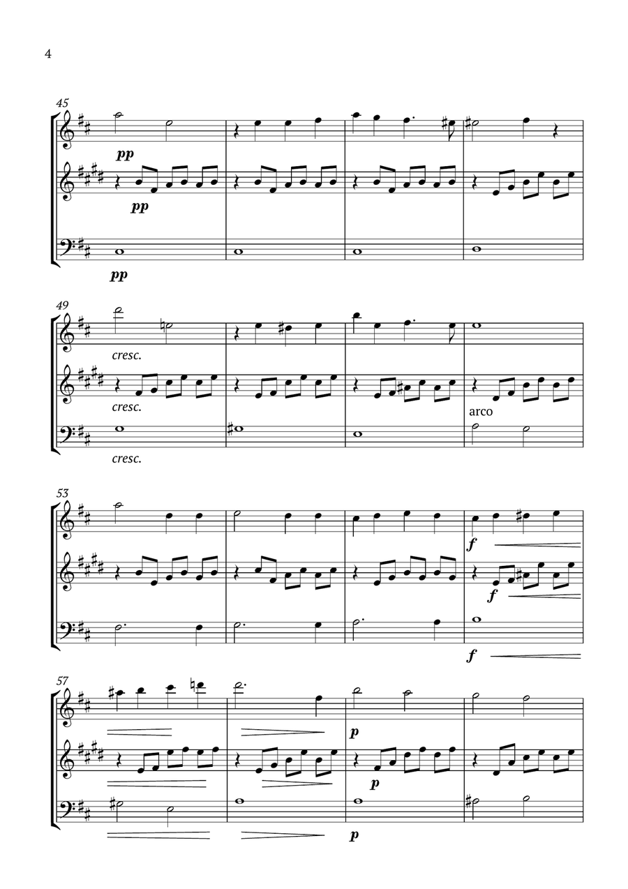 Song Without Words Op.62 No.1 Woodwind Trio scores gallery preview page 4