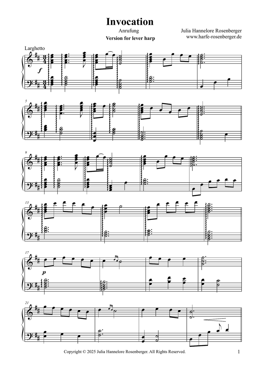 Invocation Invocation Celtic Harp scores gallery preview page 2