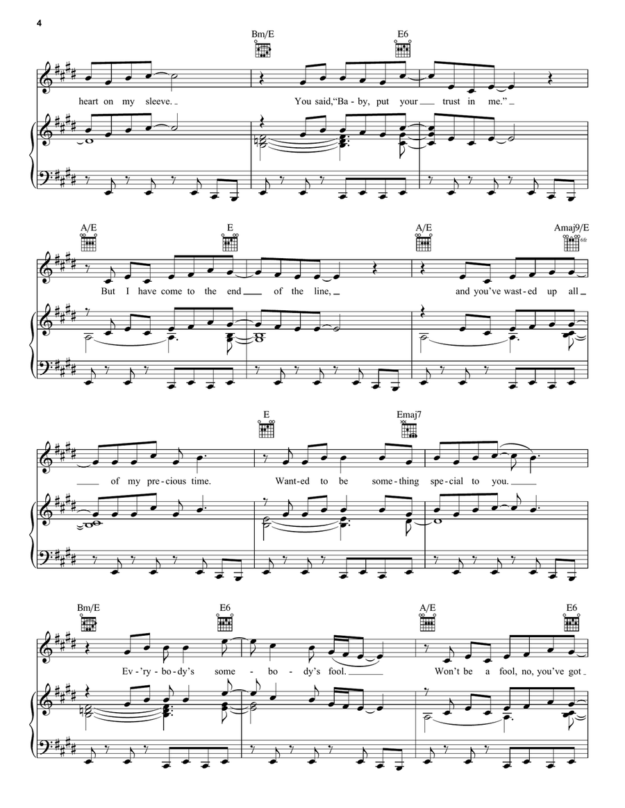 Love Won't Wait Love Won't Wait Piano, Vocal, Guitar scores gallery preview page 4