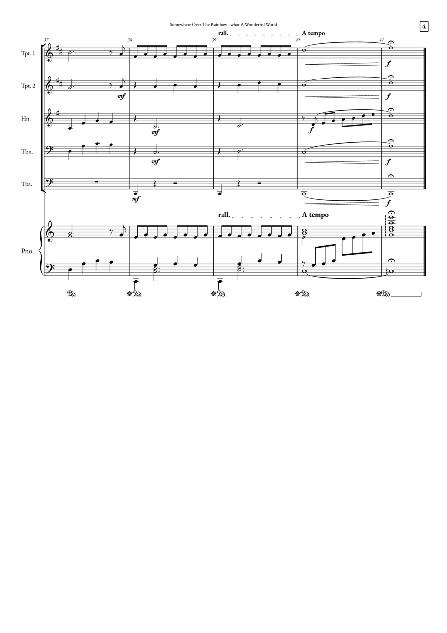 Somewhere Over The Rainbow/what A Wonderful World Small Ensemble scores gallery preview page 4