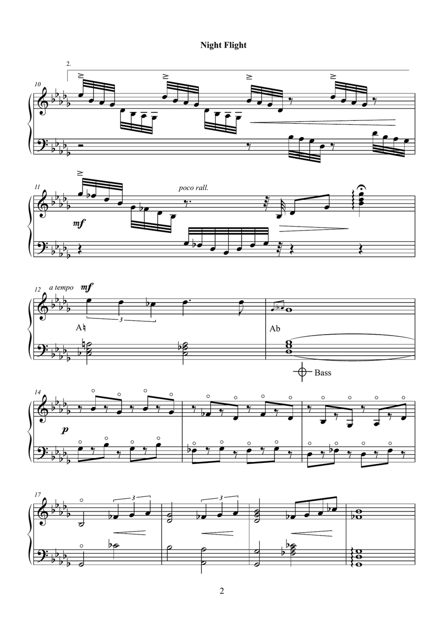 Night Flight Night Flight Pedal Harp scores gallery preview page 3