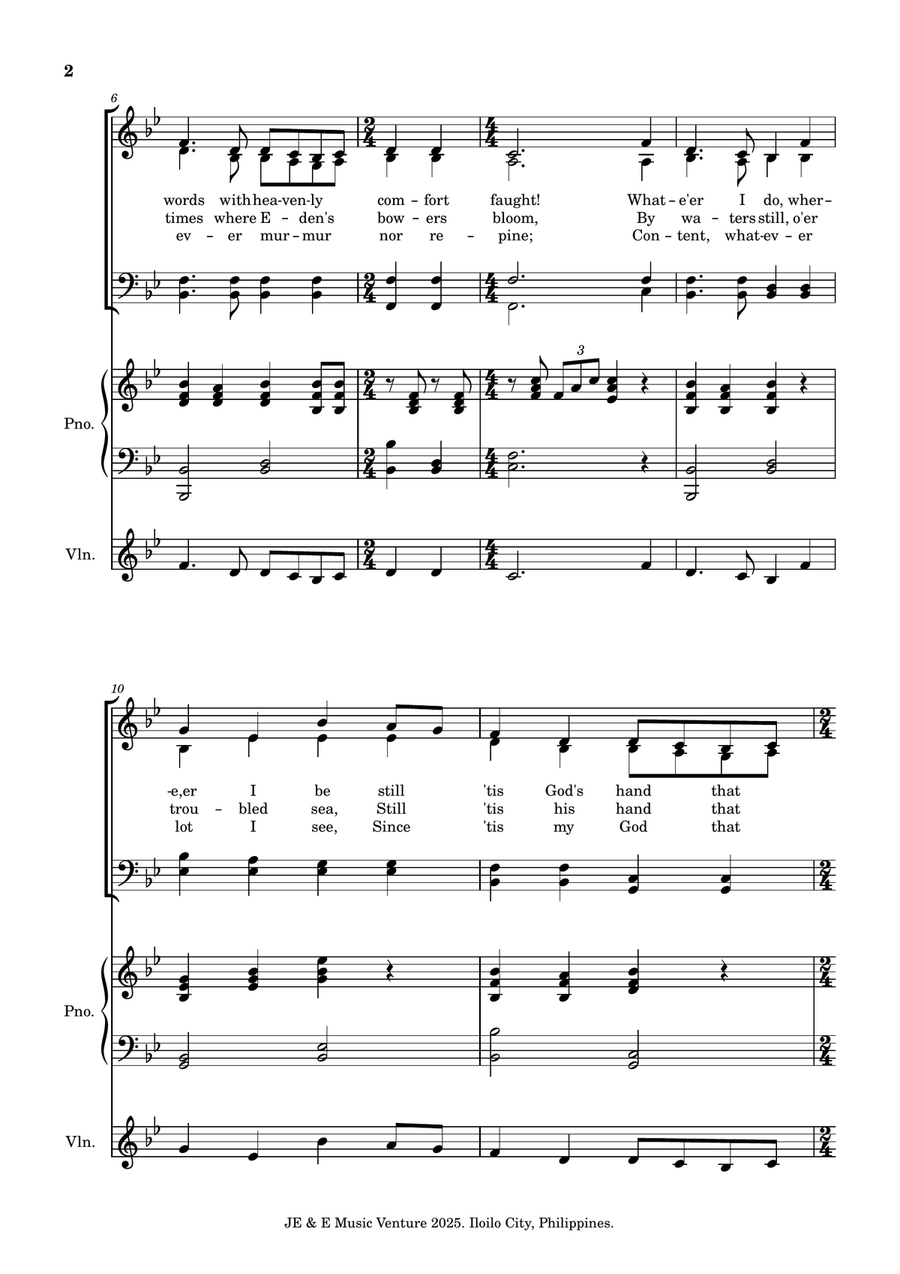 He Leadeth Me He Leadeth Me 4-Part scores gallery preview page 2