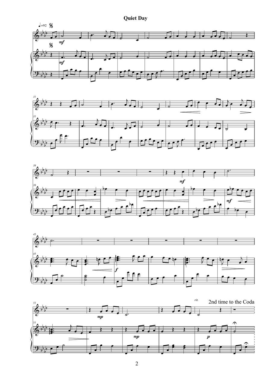 Quiet Day Quiet Day Chamber Music scores gallery preview page 3