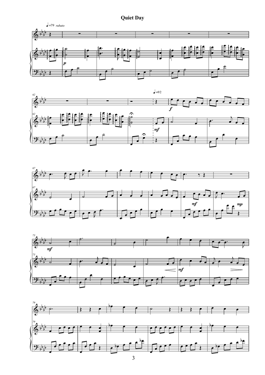 Quiet Day Quiet Day Chamber Music scores gallery preview page 4