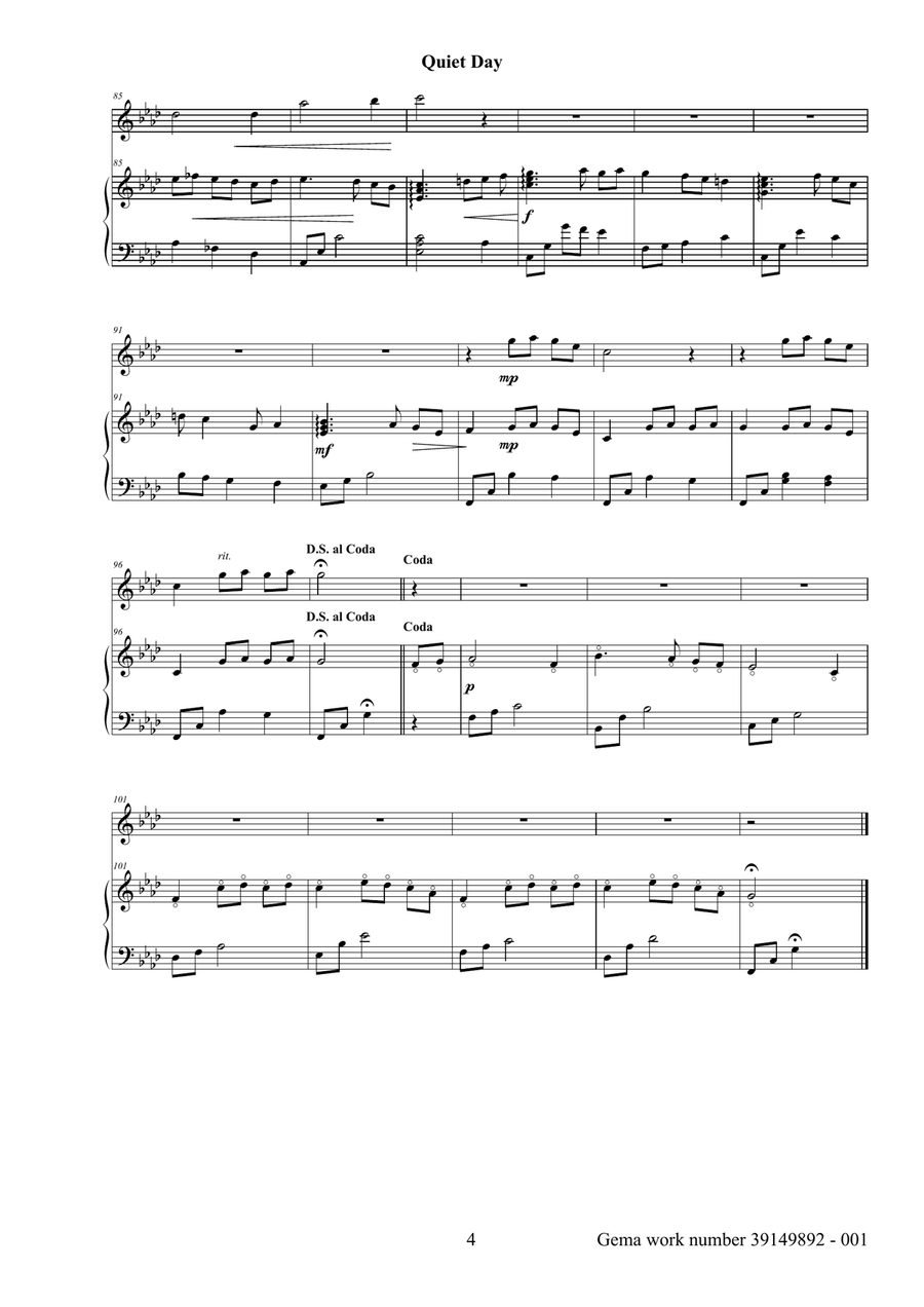 Quiet Day Quiet Day Chamber Music scores gallery preview page 5
