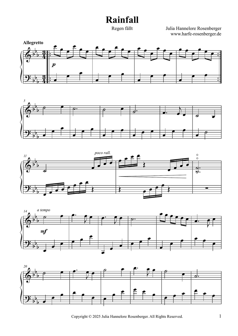 Rainfall Rainfall Celtic Harp scores gallery preview page 2